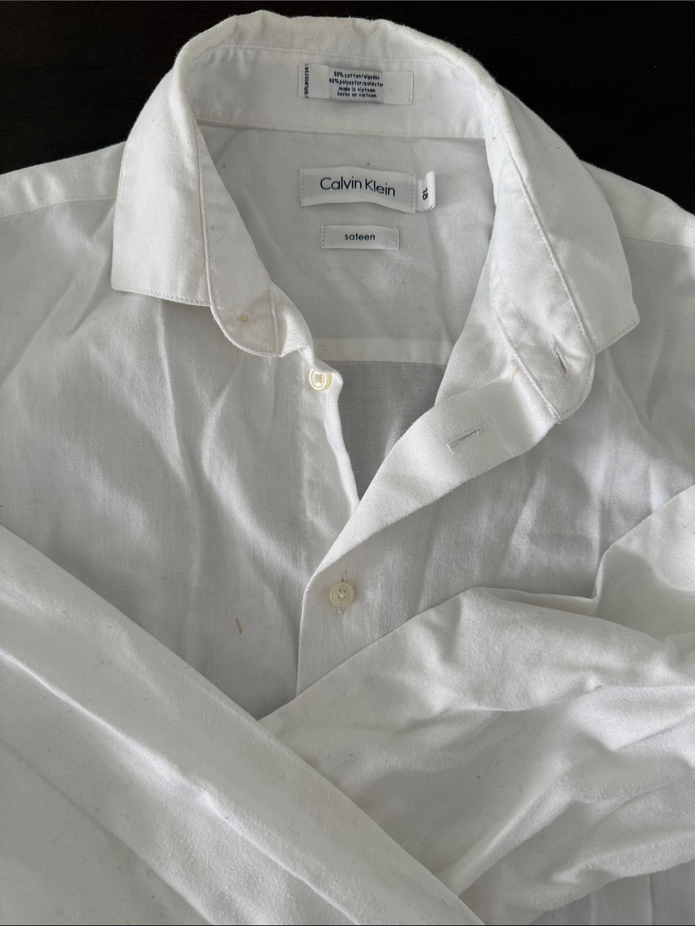 Calvin Klein Men's White Dress Shirt - Classic Button-Up